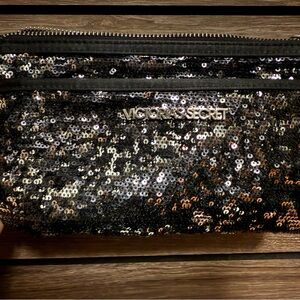Victoria's Secret Black and Silver Sequin Bag